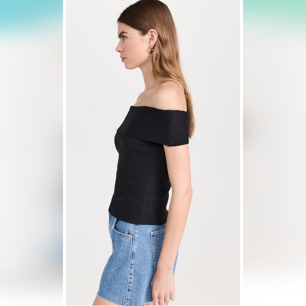 Madewell Ribbed Off-the-Shoulder Top white medium $62 - Picture 3 of 8